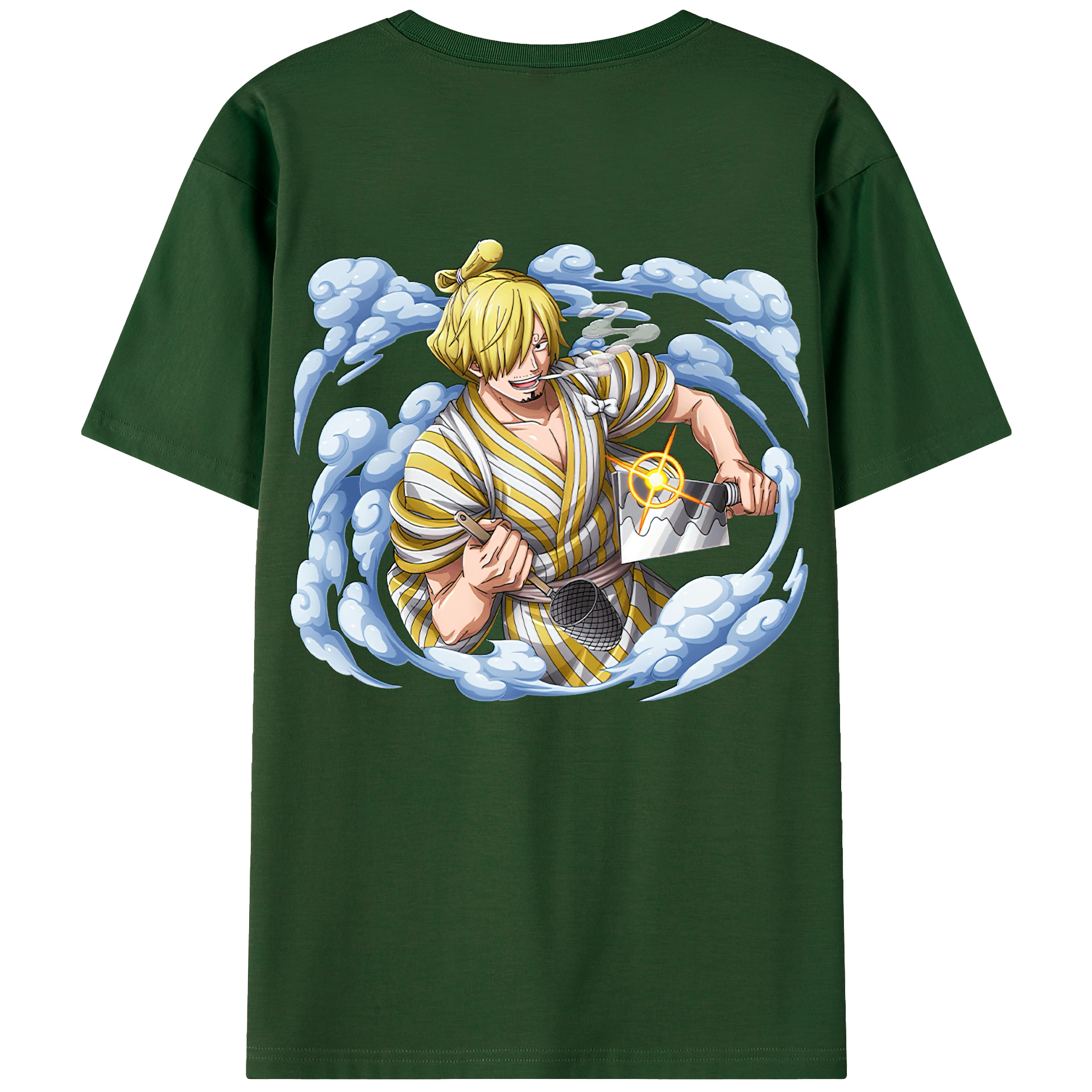 ワンピース サンジ ONE PIECE Sanji 綿100％半袖Tシャツ（背面プリント）